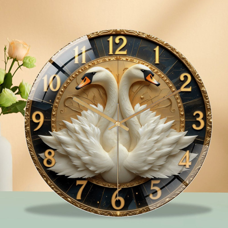 Horloge murale élégante 12 po Swan