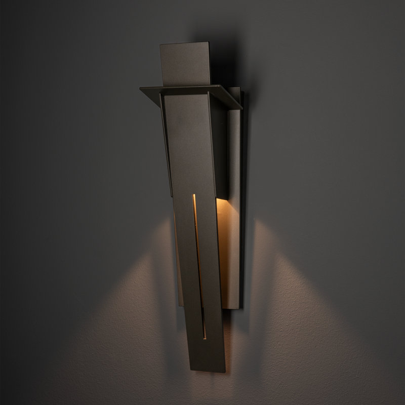 Linea Outdoor Wall Sconce, Coastal Dark Smoke, 21.9" H x 6" W x 4.5" D