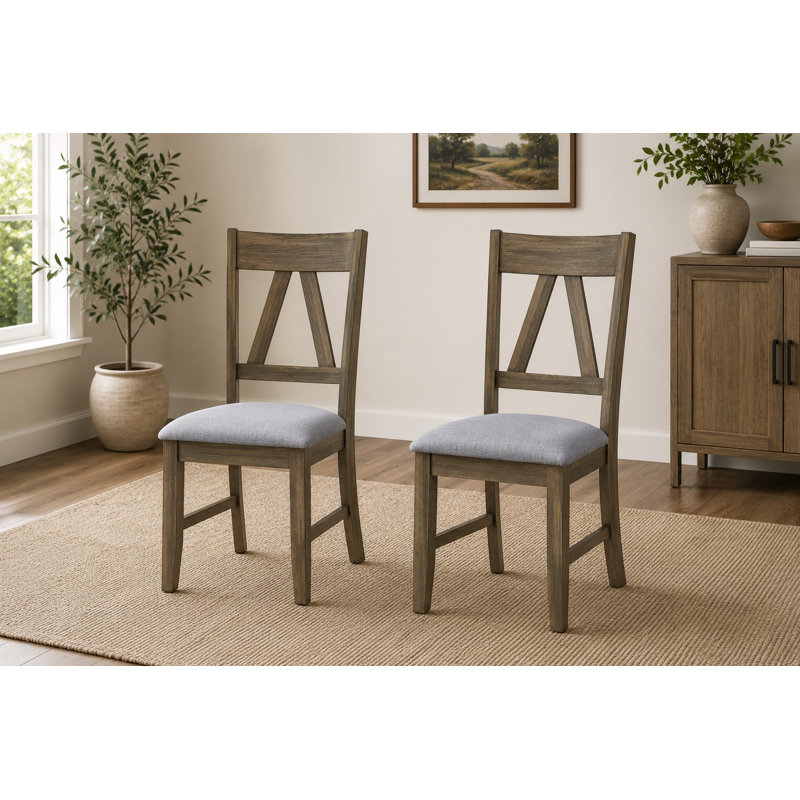 Chaises de salle à manger rembourrées en bois Rabush