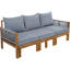 Canapé-lit convertible d'extérieur avec structure en bois d'acacia-120436882