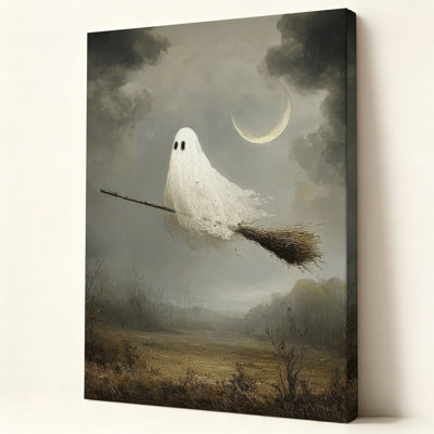 " Ghostly Figure On A Broomstick "