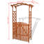 120cm W x 60cm D Wood Arbour with Gate in Brown