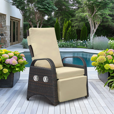 Sahiba Outdoor Recliner Patio Chair with Cushion