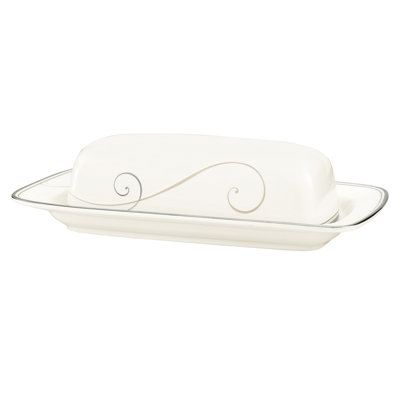 Noritake Platinum Wave Butter Dish