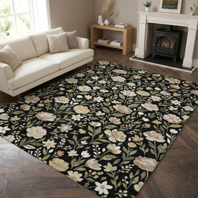 Tapis floral lavable à la machine de qualité supérieure Mayfield AMF2438