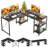 Nedyo 95.2" L Shaped Desks with Shelves, Reversible Corner Computer Desk or 2 Person Long Table-18074279