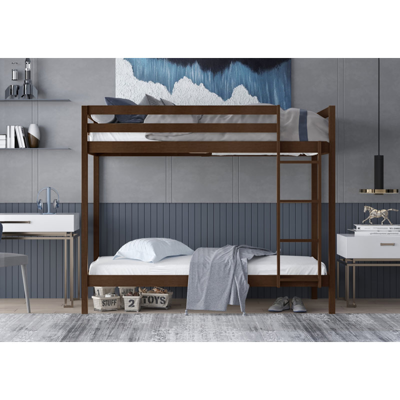 Goodfield Kids Twin Bunk Bed, Walnut