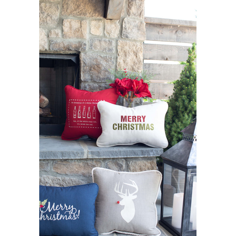 Holiday Pillows Square Indoor/Outdoor Pillow Cover & Insert