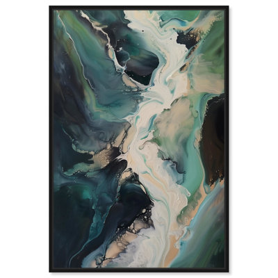 Sage River Blue Abstract Wall Art by Art Remedy