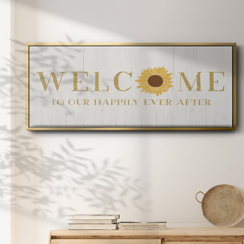 Welcome Happily Ever After - toile encadrée, H 24 po x l 60 po