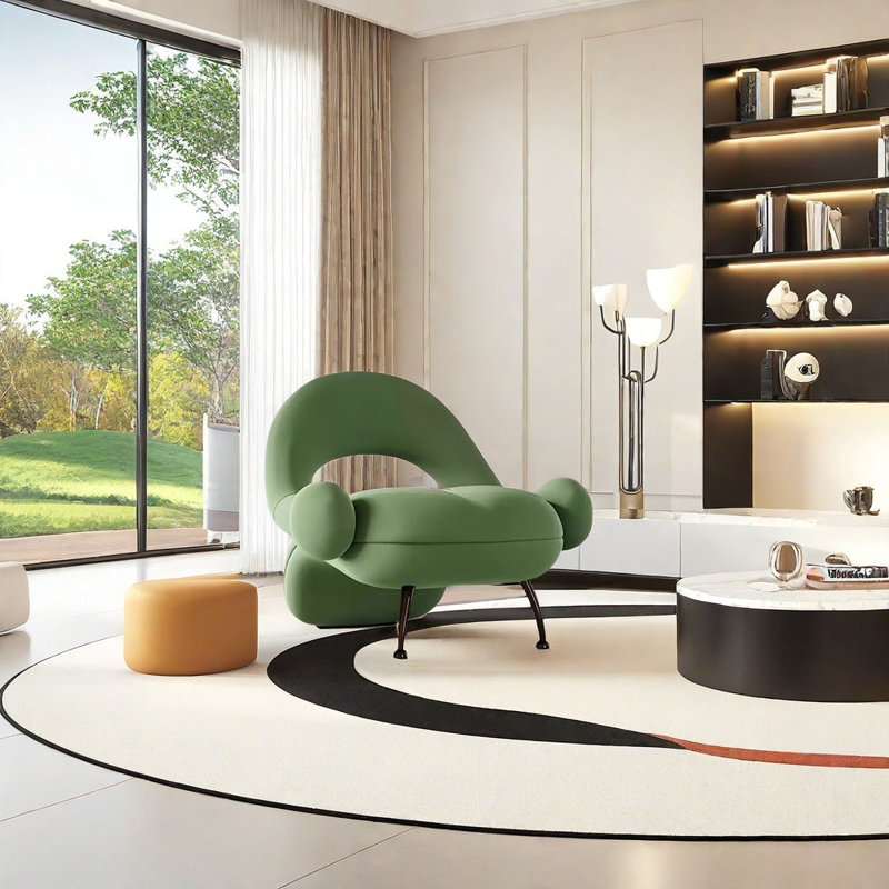 Creative negotiation sofa combination, Green Microfiber/Microsuede