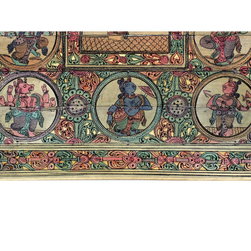 Quatre mains, le dieu Ganesha au centre avec Dashavatara du lord Vishnu