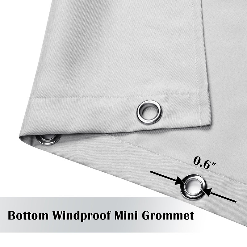 Rideau simple occultant en polyester 52 po, Beige, L 52 po x L 108 po