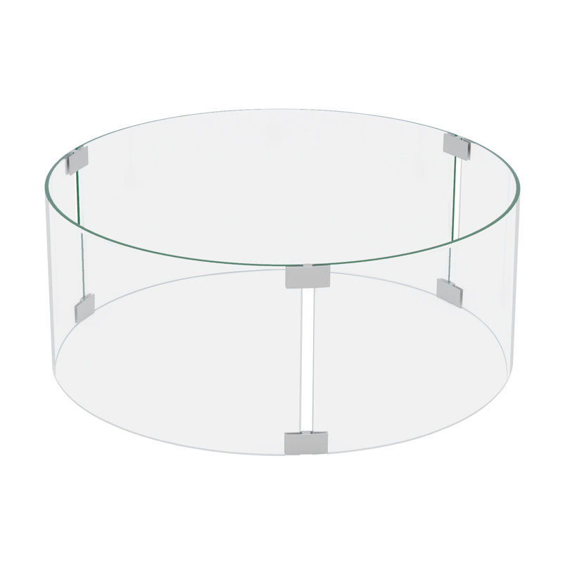 17.2'' Round Glass Fire Pit Accessory