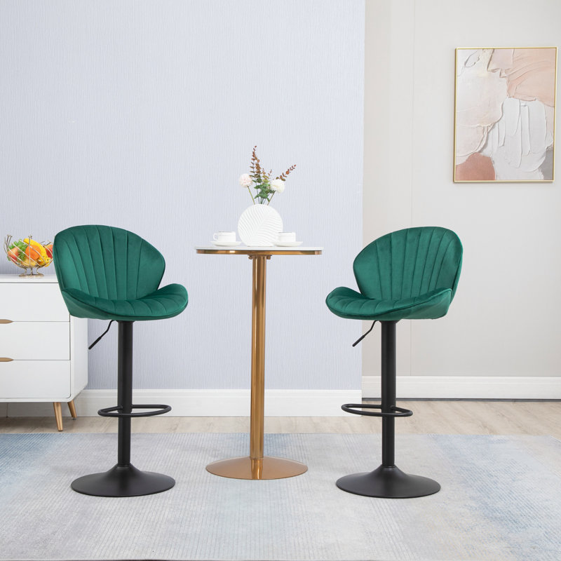Ensemble de 2 tabourets de bar réglables avec dossier et repose-pieds, chaises de bar à hauteur de comptoir pour cuisine, pub