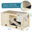 Cage à lapin en bois pour petits animaux avec plateau en plastique-116225358