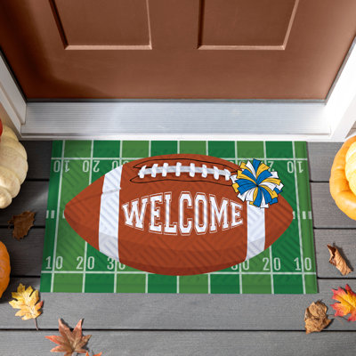Fall Football Embossed Mat