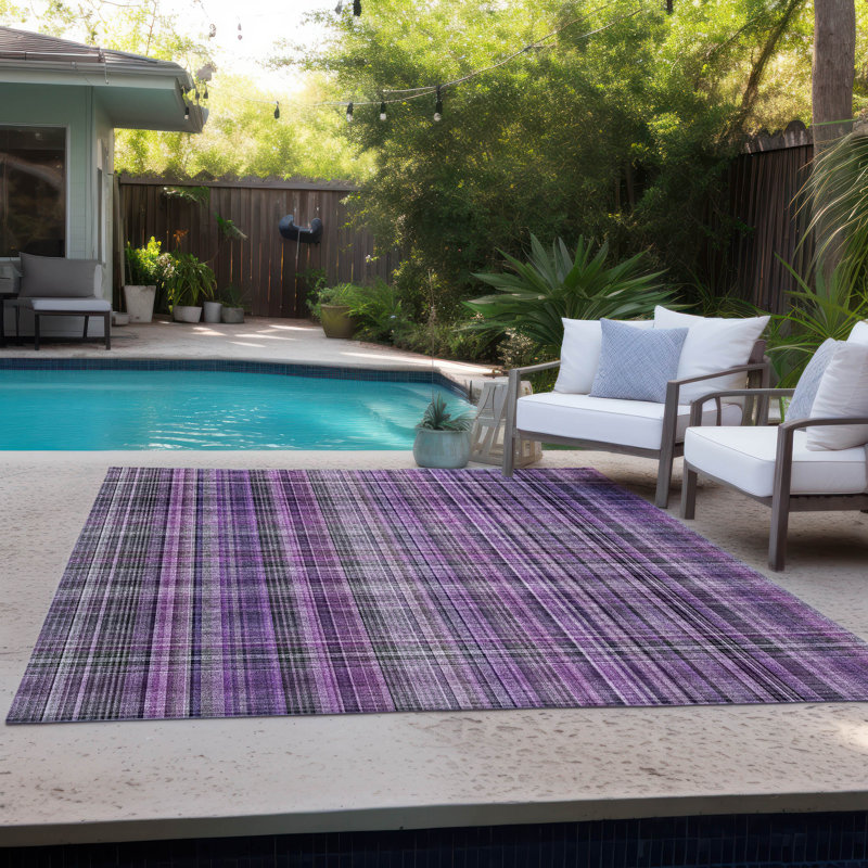 Tapis intérieur / extérieur Kinslee, Rectangle de 10 pi x 14 pi