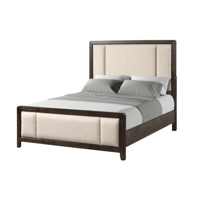 Upholstered Headboard and Footboard Set with Traditional Styling, Providing Comfort and Elegance for a Restful Sleep Environment