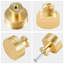 TRIXES Ridged Drawer Knobs 4-Pack – Matte-Gold - Decorative Cabinet Drawer Wardrobe Desk Bureau Hardware - Ideal for DIY Projects