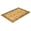 Tapis ivoire / noir noué à la main de conception unique 6 pi 1 po x 9 pi 1 po Keenan