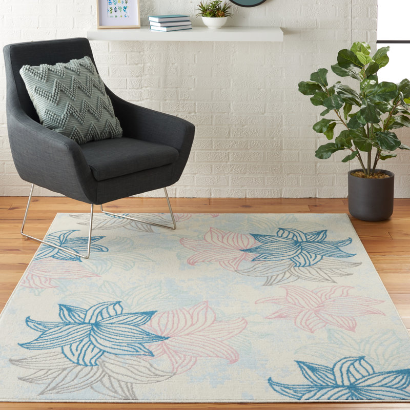 Floral Area Rug, Rectangle 239cm x 300cm