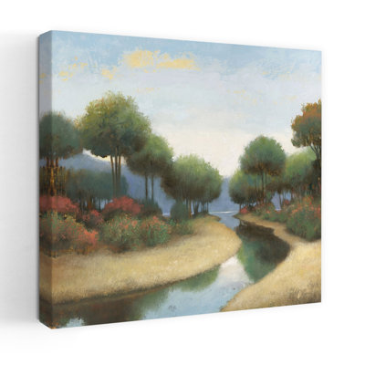 Art contemporain contemporain au bord de l'eau I avec beige crépuscule