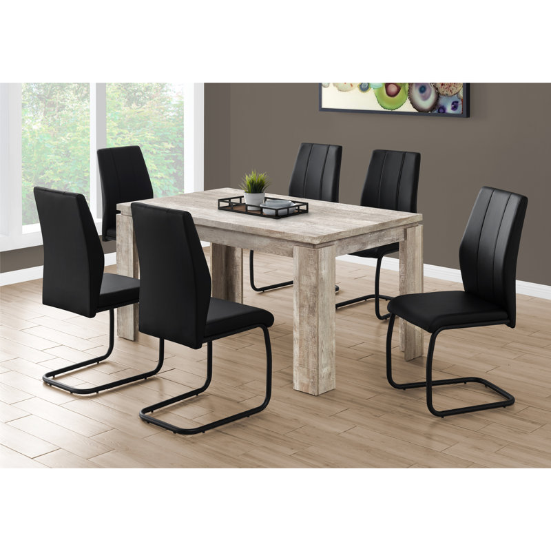 Table de salle à manger en stratifié beige, rectangulaire 60 po, moderne, pour les événements de construction taupe rectangulaire