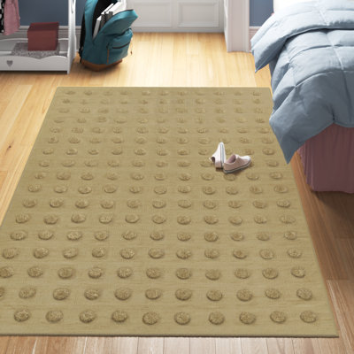  Tapis rectangulaire de couleur unie en laine tissé à plat à la main en brun
