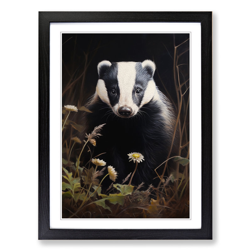 Single Picture Frame Print on Wood, Black Framed, 34cm H x 25cm W