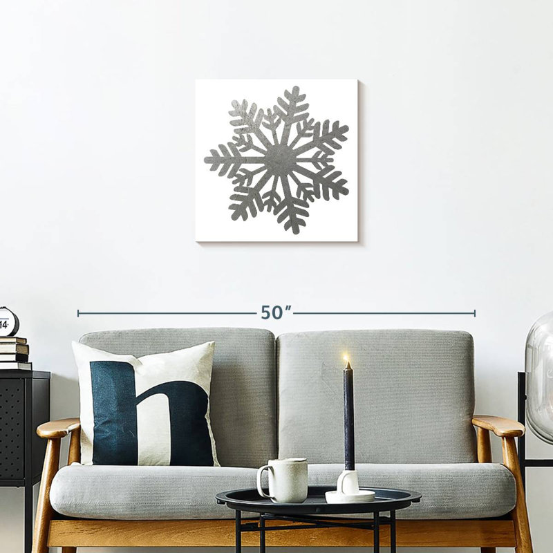 Flocons de neige argentés Lelend I, H 20 po x l 20 po