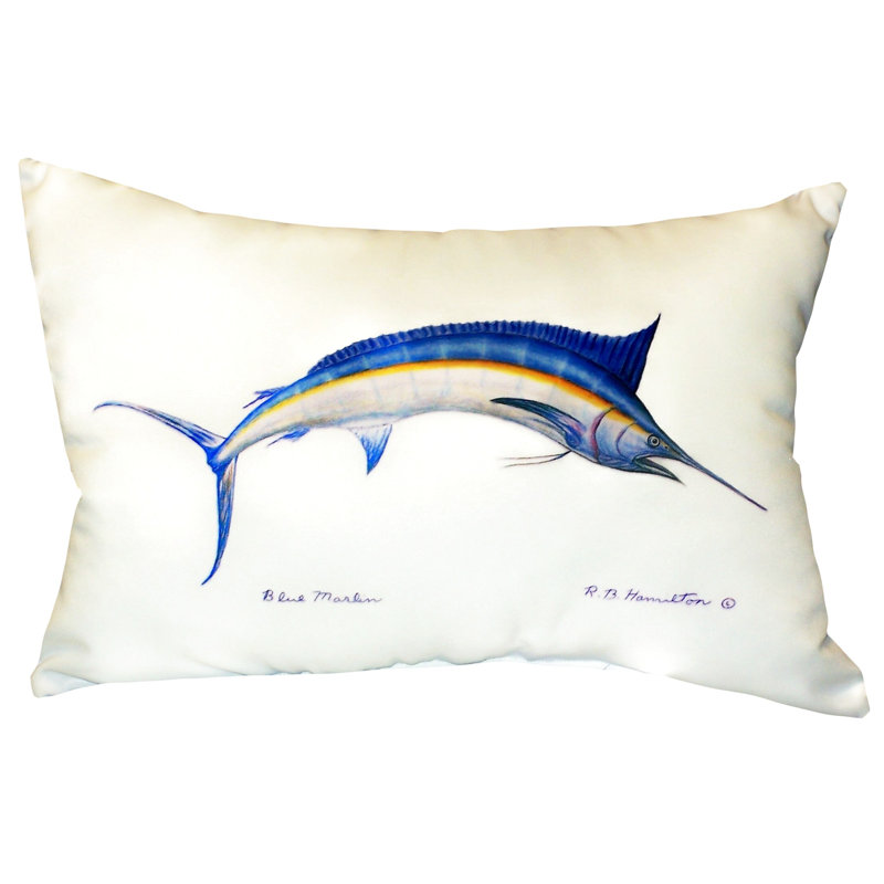 Housse et coussin rectangulaires d'extérieur Marlin Marlin, Blanc