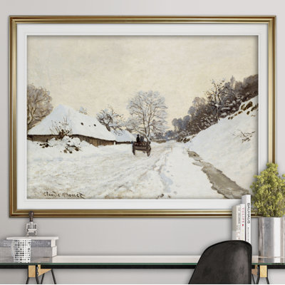 « cart on road » par claude monet, reproduction de peinture à l’huile