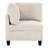 Beige Corduroy Fabric Sectional With Corner Seat Storage & Electrical Charging Modern Living Area End Ports