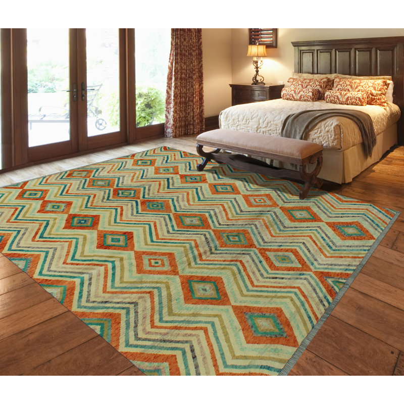 Keelah One-of-a-Kind 8'3 X 9'8 New Age Wool Area Rug in Rust