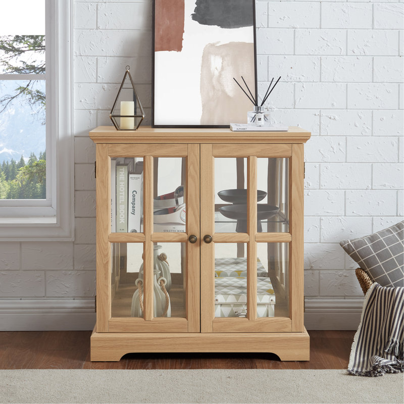 Vitrine lumineuse à DEL, vitrine antique avec tablettes réglables, vitrine de qualité rétro avec portes en treillis, bibliothèque élégante et armoire de rangement pour la décoration intérieure et l'organisation