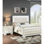 Lit crème contemporain avec capitonnage à la mode et lumières DEL en similicuir élégantes