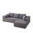 Boneless Modern Upholstered Sectional Sofa With 6 Pillows, No assembly required-2145291327-2145291313-2134752909
