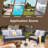Klodjana Premium All-Weather Wicker 5 - Person Patio Conversation Set with Cushions-1510038826-1510038830