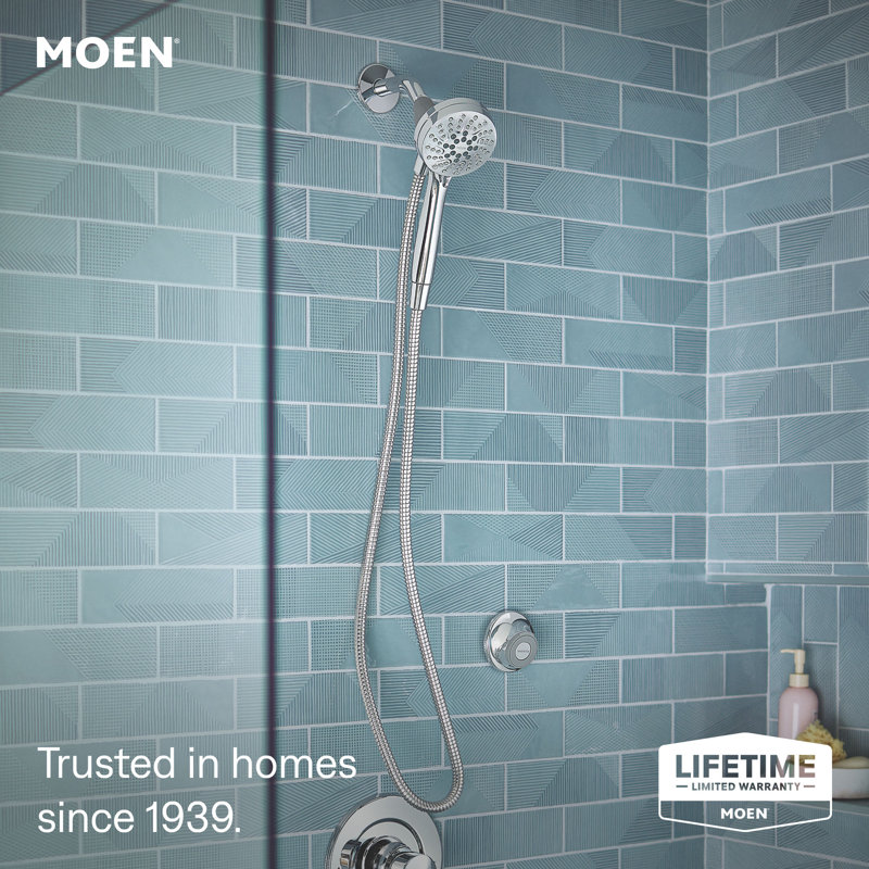 Moen Magnetix Engage 26100EP 6-Setting Handheld Round Showerhead Hand Shower W/ Magnetic Dock (Chrome), Chrome