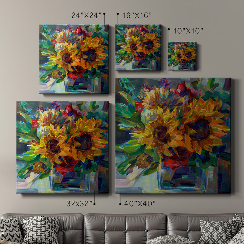 Soleil dans la maison - Toile tendue avec châssis de qualité supérieure - prête à être accrochée