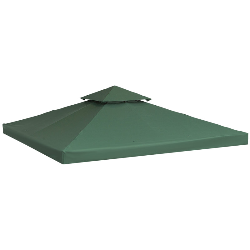 Ausbon Dakota Fields Green Plastic Replacement Canopy for Gazebo