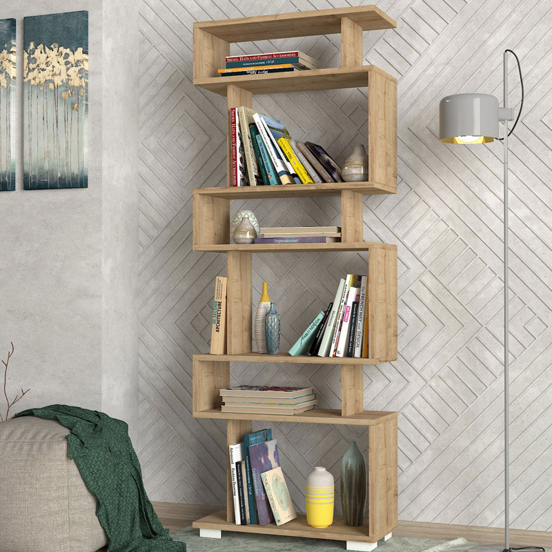 Kinclair 162.9cm H x 60cm W Geometric Bookcase