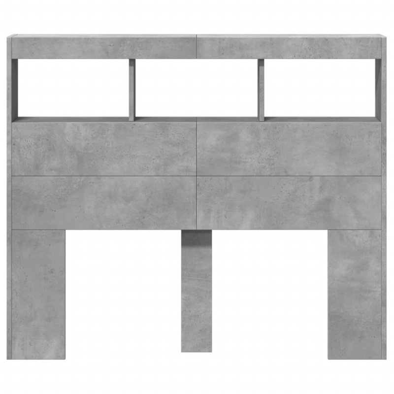 Cedria Headboard, Small Double - 120 x 190 cm, Concrete Grey