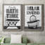 «Bath Time», ensemble de 2 encadrements d'art textuel sur toile-875525108-875525117