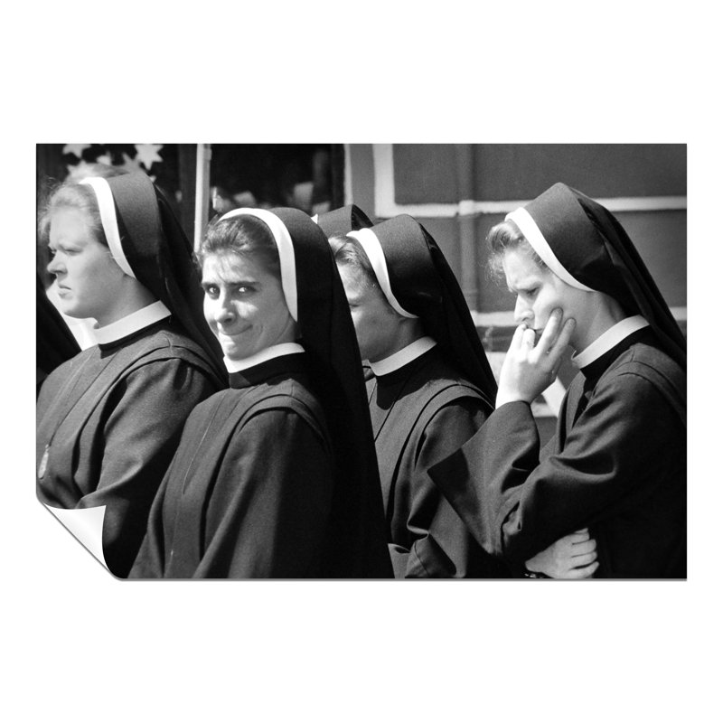 Grinning Nun - No Frame Print, 51cm H x 76cm W x 0.5cm D
