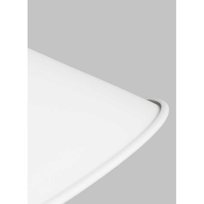 Matte White and Burnished Brass Cone Pendant Light