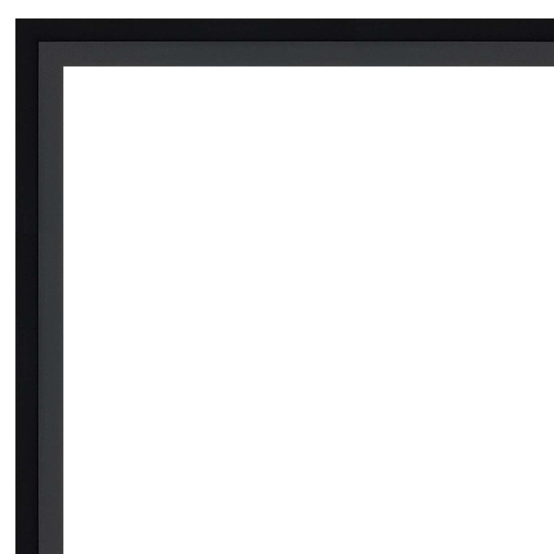 Lucie Framed Dry Erase Magnetic Board Organization Boards, 25" H x 37" W, Black