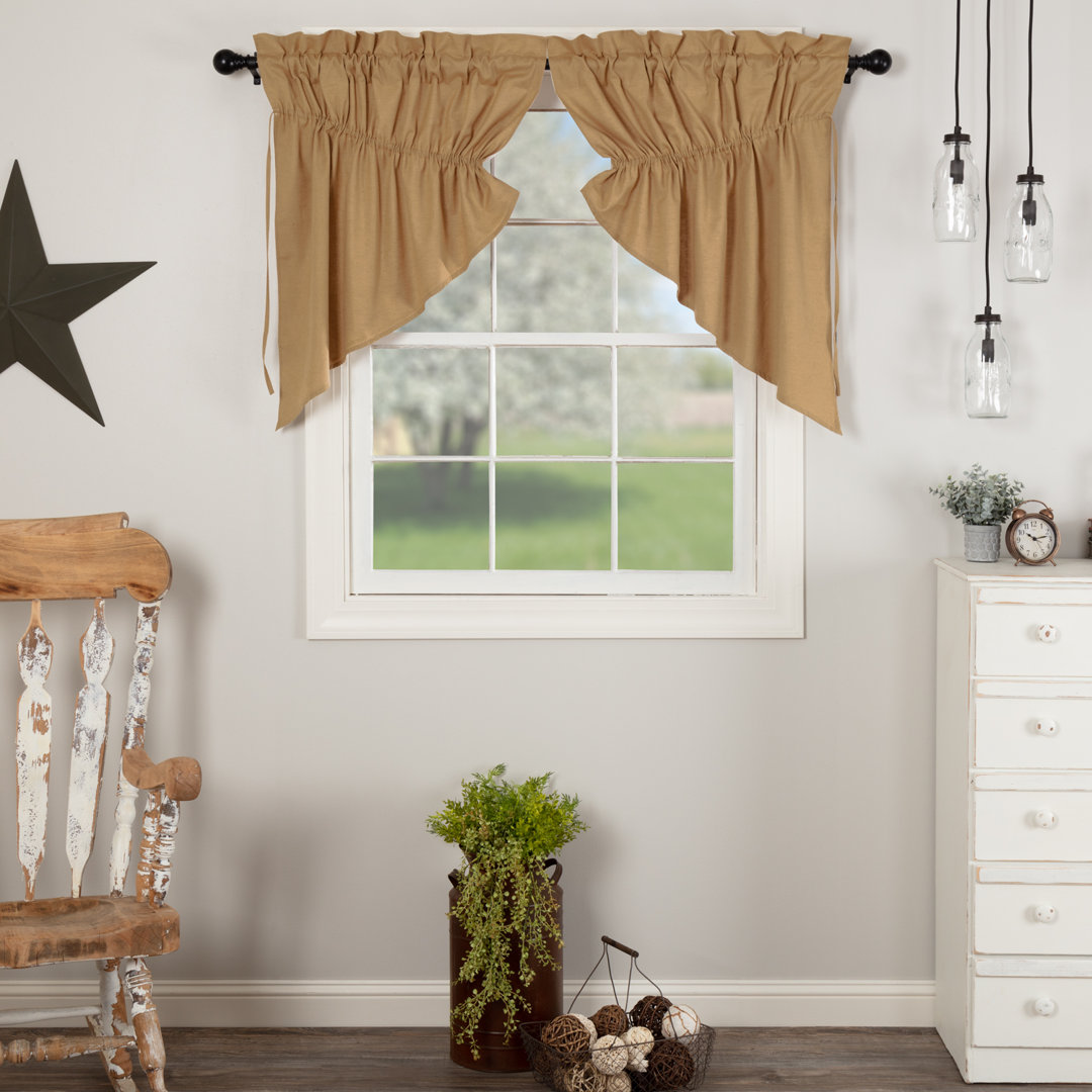 RuckeR Cotton Blend Swag 72'' W Window Valance (Set of 2) August Grove® 