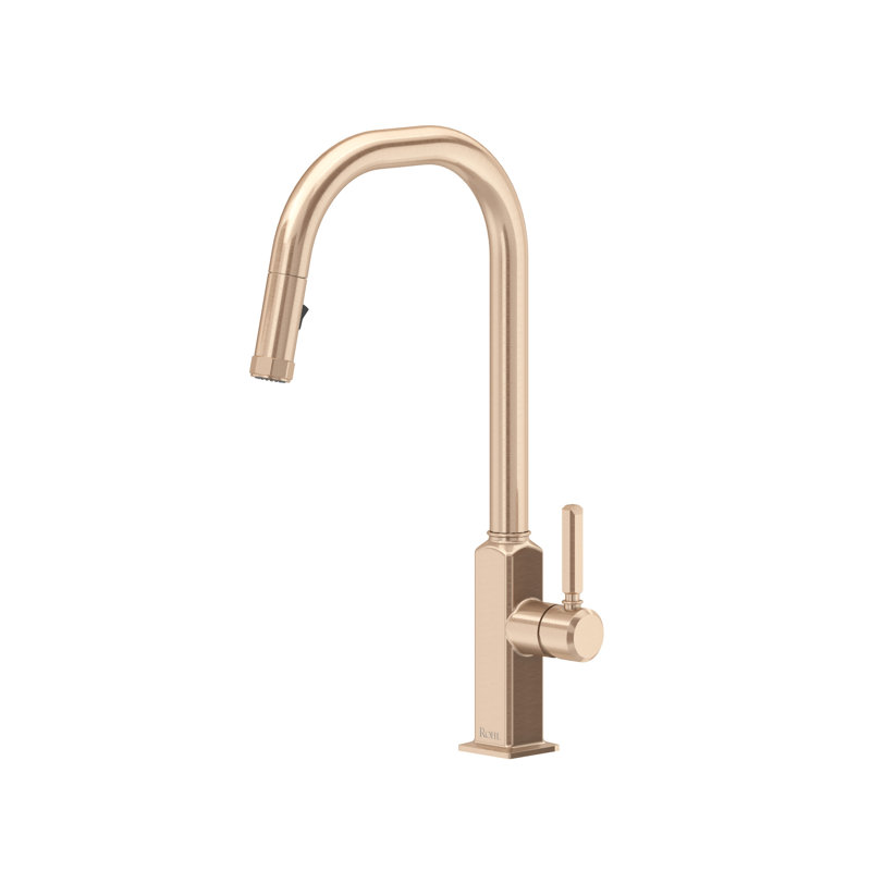 Apothecary Pull-Down Kitchen Faucet With C-Spout, Vintage Gold